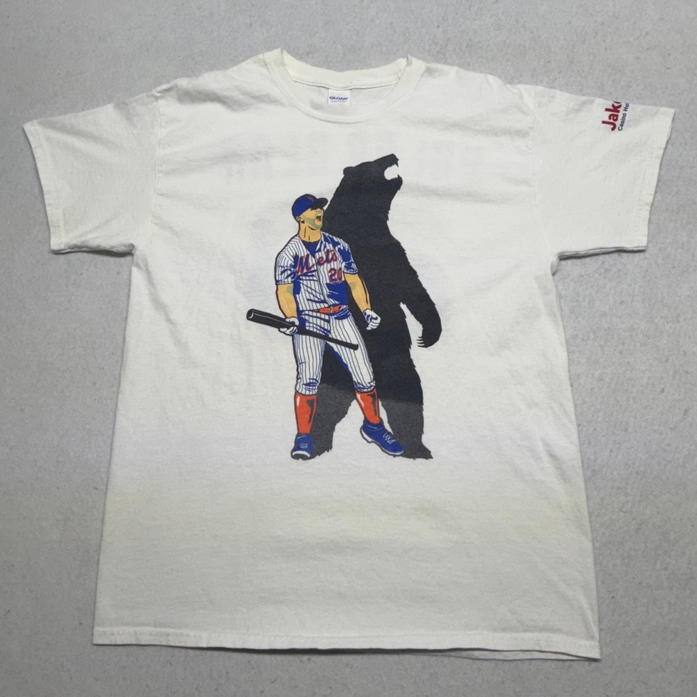 Pete Alonso Polar Bear New York Mets Graphic T-Shirt White Large Jake's 58